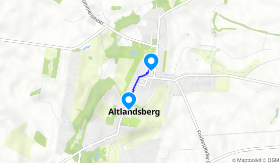 Kartenausschnitt Stadtpfarrkirche St. Marien, Altlandsberg